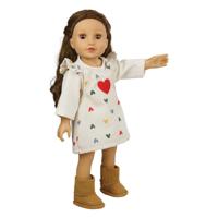 Heless Poppenlaarsjes suede, 38-45 cm - thumbnail