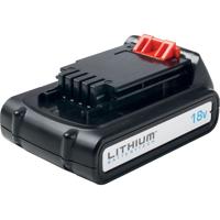 BLACK+DECKER 18v 1.5ah lithium ion accu bl1518-xj oplaadbare batterij (zwart/oranje) - thumbnail