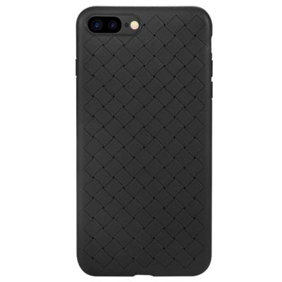 iPhone 7 Plus & 8 Plus Geweven structuur TPU Benks back cover Hoesje (zwart)