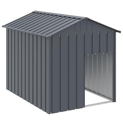 VidaXL Hondenhok met dak 117x153x123 cm gegalvaniseerd staal antraciet