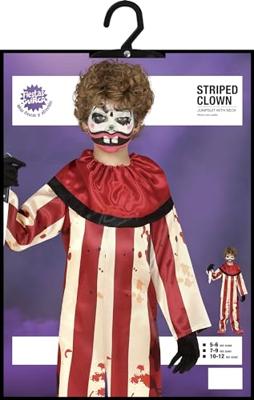 Killer Clown Jumpsuit kind Gestreept