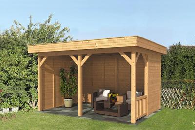 Tuindeco Oslo L Overkapping type 3 478x380 cm Lariks/Douglashout blank- Plat dak- Onbehandeld lariks Douglas hout- Tuindeco Tuindeco Oslo L Overkapping type 3 478x380 cm Lariks/Douglashout blank- Plat dak- Onbehandeld lariks Douglas hout- Tuindeco