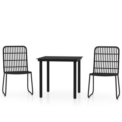 3-delige Tuinset zwart