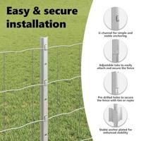 VidaXL Hek met paal zilver 0,8 x 25 m staal - thumbnail