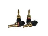 HOBO hifi SpeedLock Banana banaanstekkers 4 st Connectors - thumbnail