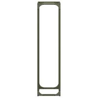 Brandhoutrek 25x25x100 cm koudgewalst staal olijfgroen - thumbnail