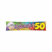 50 Jaar Sarah Regenboog Spandoek - 180x40cm - thumbnail