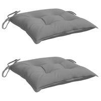 Stoelkussens 2 st 40x40x7 cm oxford stof grijs - thumbnail