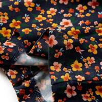 Kinderoverhemd met bandkraag bloemenprint 116 marineblauw - thumbnail