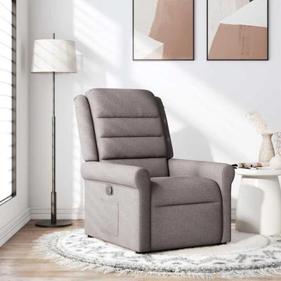 Fauteuil verstelbaar stof taupe Fauteuil verstelbaar stof taupe