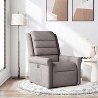 Fauteuil verstelbaar stof taupe - thumbnail
