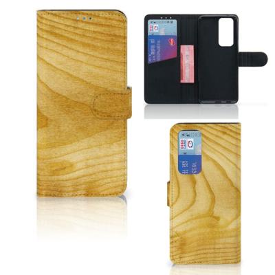 OPPO Find X3 Neo 5G | Book Style Case | Licht Hout OPPO Find X3 Neo 5G | Book Style Case | Licht Hout