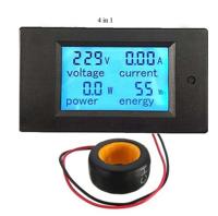 PZEM-061 4 in 1 DC digitaal Display Meter spanning meten Instrument 80-260V AC 100A(Black) - thumbnail