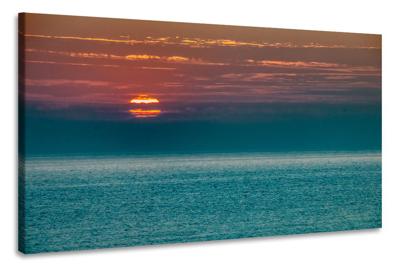 Schilderij -Zonsondergang Cadiz, Spanje, 100x70cm. premium print, wanddecoratie