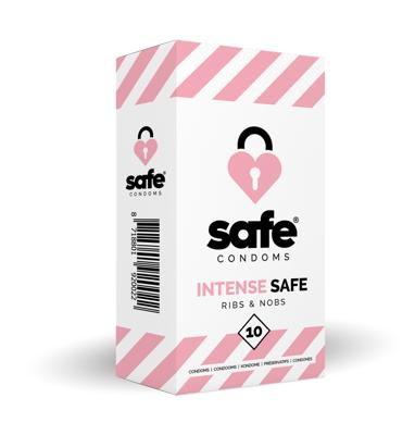 Safe Condooms ribbers & noppen 10 Stuks