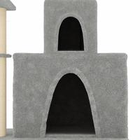 Kattenmeubel met sisal krabpalen 83 cm lichtgrijs - thumbnail