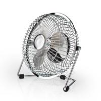 Metalen Miniventilator | 15 cm Diameter | USB-Voeding | Chroom - thumbnail