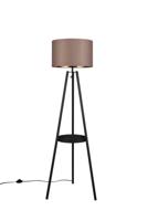 Trio Staande vloerlampColette zwart met taupe kap - R41561032 - thumbnail
