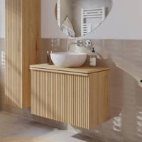 Ben Linea badmeubel incl. keramische waskom 80x45x72cm eiken naturel - thumbnail