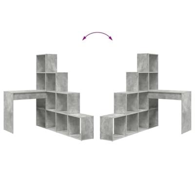 Hoekbureau Betongrijs 101,5 x 149,5 x 149,5 cm Bewerkt hout