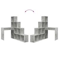 Hoekbureau Betongrijs 101,5 x 149,5 x 149,5 cm Bewerkt hout - thumbnail
