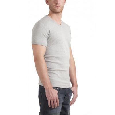 Garage T-Shirt V-neck semi bodyfit light grey (art 0302)