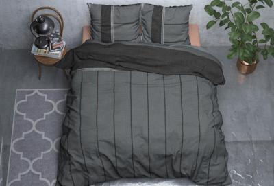 Sleeptime Flanel Kees Antraciet 140 x 200/220 cm