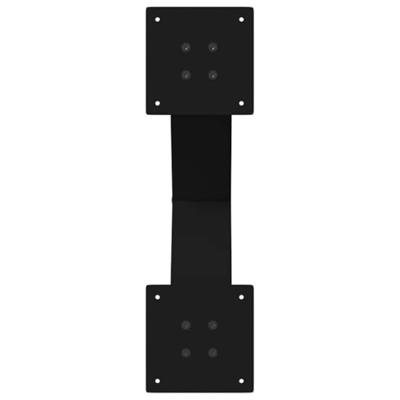 Eettafelpoten 2 st X-vormig 60x(72-73) cm staal zwart