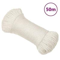 VidaXL Werktouw 8 mm 50 m polypropeen wit - thumbnail