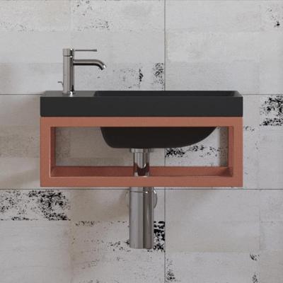 Fonteinset BWS Paris 40x22 cm met Mat Zwart Fontein Mat Koper Fonteinset BWS Paris 40x22 cm met Mat Zwart Fontein Mat Koper