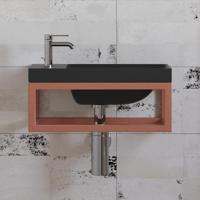 Fonteinset BWS Paris 40x22 cm met Mat Zwart Fontein Mat Koper - thumbnail