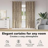 VidaXL Velvet gordijnen 2 pcs champagne 225 x 140 cm fluweel - thumbnail