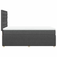 Boxspring met matras stof donkergrijs 90x190 cm - thumbnail