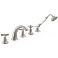 Badrandkraan Tres Clasic Mengkraan Gebogen Incl. Omstelknop en Handdouche RVS Tres - thumbnail