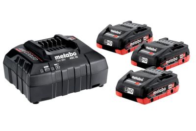 Metabo Basis-Set 3 x LiHD 18V / 4.0 Ah accu's | Lader ASC 55 / 12-36 V - 685132000 Metabo Basis-Set 3 x LiHD 18V / 4.0 Ah accu's | Lader ASC 55 / 12-36 V - 685132000