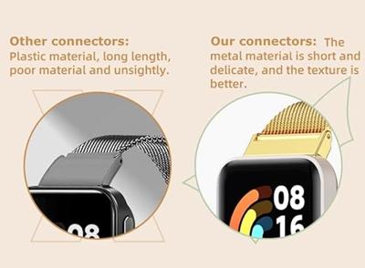 Metalen schakelband - Zwart - Xiaomi Smart band 7 Pro