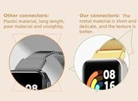 Metalen schakelband - Zwart - Xiaomi Smart band 7 Pro - thumbnail