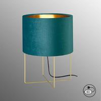 Fischer & Honsel SchemerlampAura blauw velvet - 50462 - thumbnail