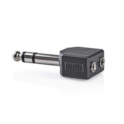 Nedis Stereo-adapter 6,35 mm male naar 2x 3,5 mm female