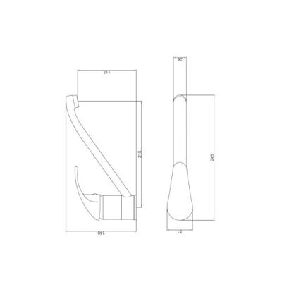 Mengkraan Rousseau Grijs Chrome Metaal Roestvrij staal Blik