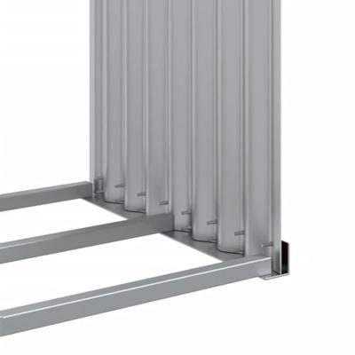 VidaXL Haardhoutopslag 120x45x140 cm gegalvaniseerd staal bruin