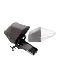 Bugaboo Donkey 3 Duo uitbreiding bekledingset, aluminium frame/gemȇleerd grijze stof/gemȇleerd grijze zonnekap - thumbnail