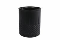 Vaas "Diamond" theel. mat zwart glas 9x9x10,5cm - thumbnail