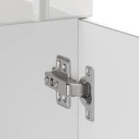 Keuken onderkast Lucca bewerkt hout hoogglans wit - thumbnail