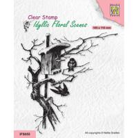 Nellie's Choice • idyllic floral scenes clear stempel nesting box with birds - thumbnail