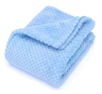 Nobleza Deken voor hond en kat - Lichtblauw pluche - Maat L - 100x120 cm - thumbnail