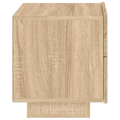 Nachtkastje met LED-verlichting 70x36x40,5 cm sonoma eikenkleur