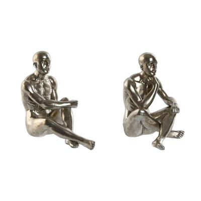 Decoratieve figuren Home ESPRIT Gouden Zilverkleurig 19 x 13,5 x 22 cm (2 Stuks) Decoratieve figuren Home ESPRIT Gouden Zilverkleurig 19 x 13,5 x 22 cm (2 Stuks)