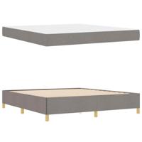 Boxspring bed Anders Taupe en Wit 180 x 200 cm Stof - thumbnail
