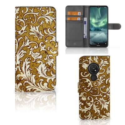 Wallet Case Nokia 7.2 | Nokia 6.2 Barok Goud | Portemonnee hoesje